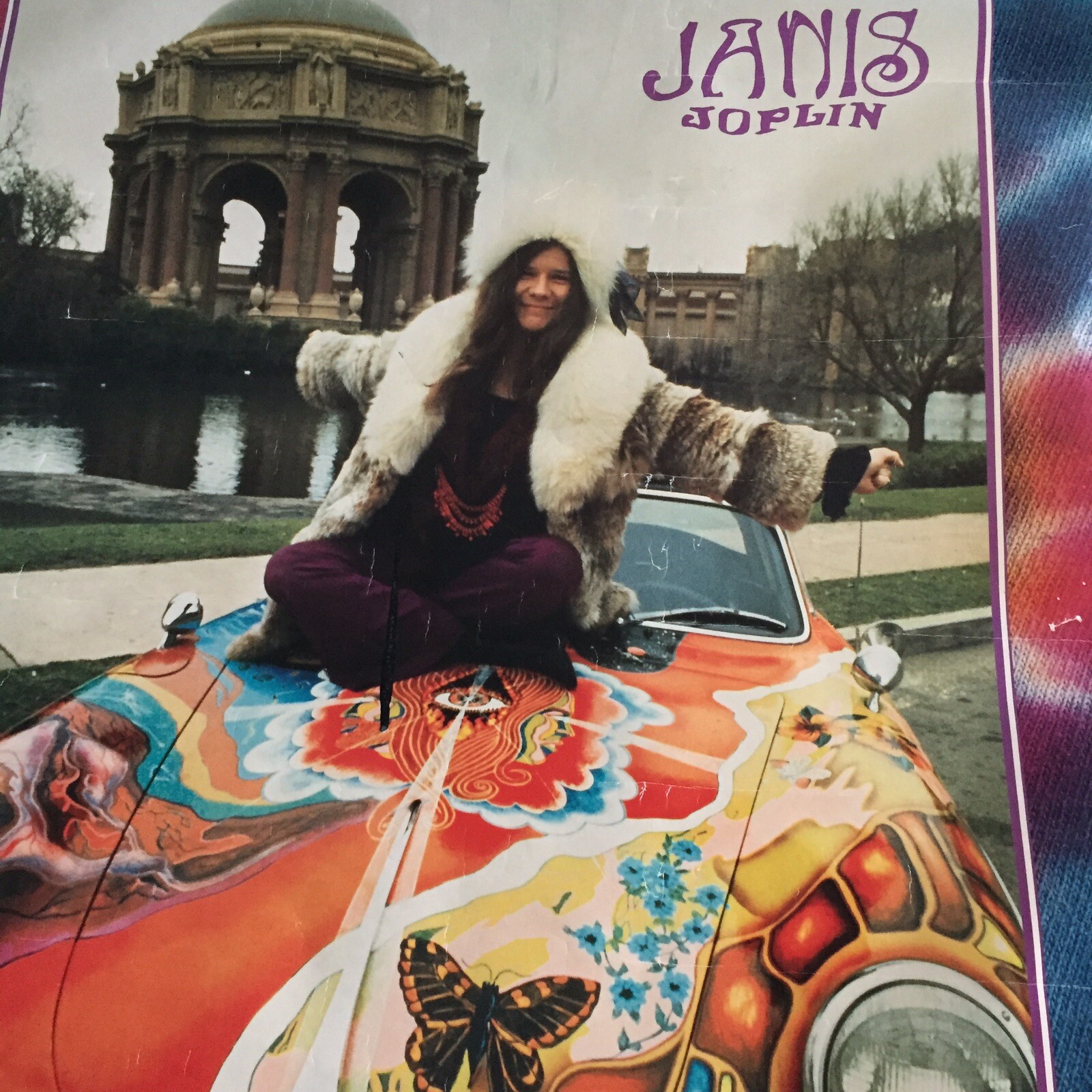 Janis Joplin 1985 Poster Legends Sony 356 C Cabriolet Music Jim Marshall RARE