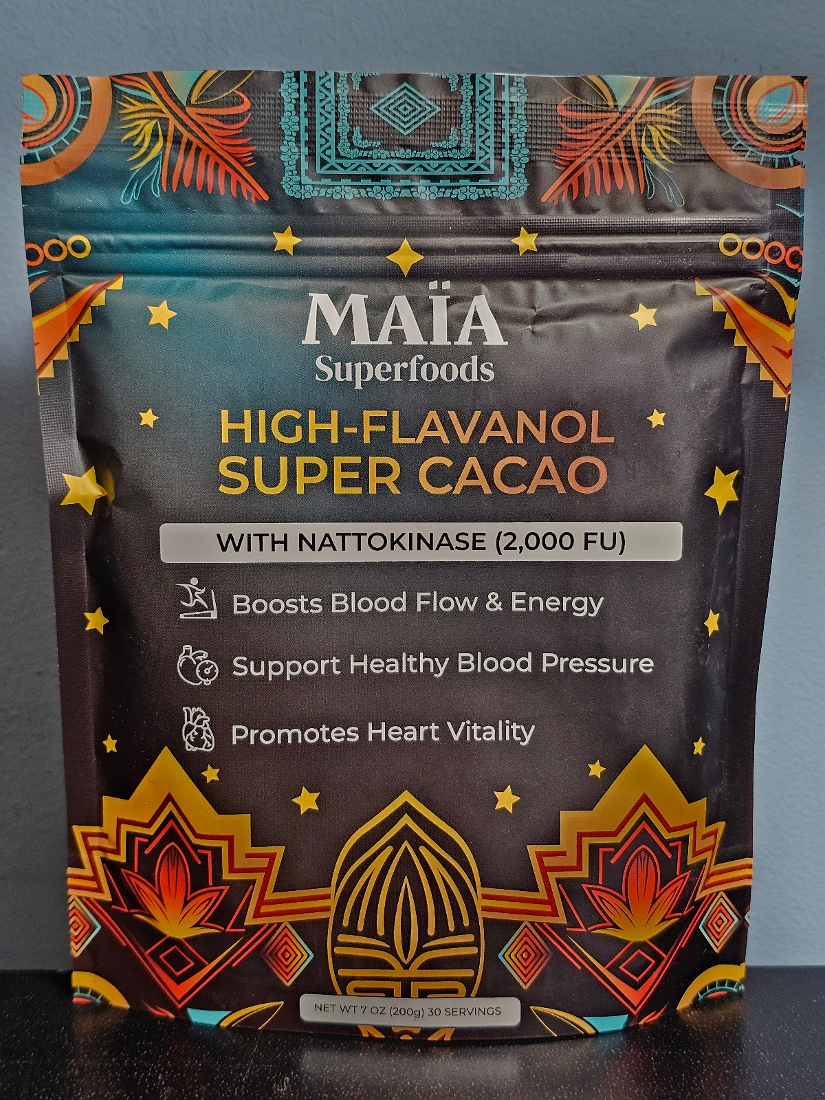 MAIA Superfoods High-Flavanol Super Cacao with Nattokinase 30 Serving NEW Sealed
