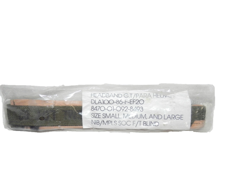 Headband Army Ground Troops/Para Helmet Adjustable Fits S ,M, L New in Packaging