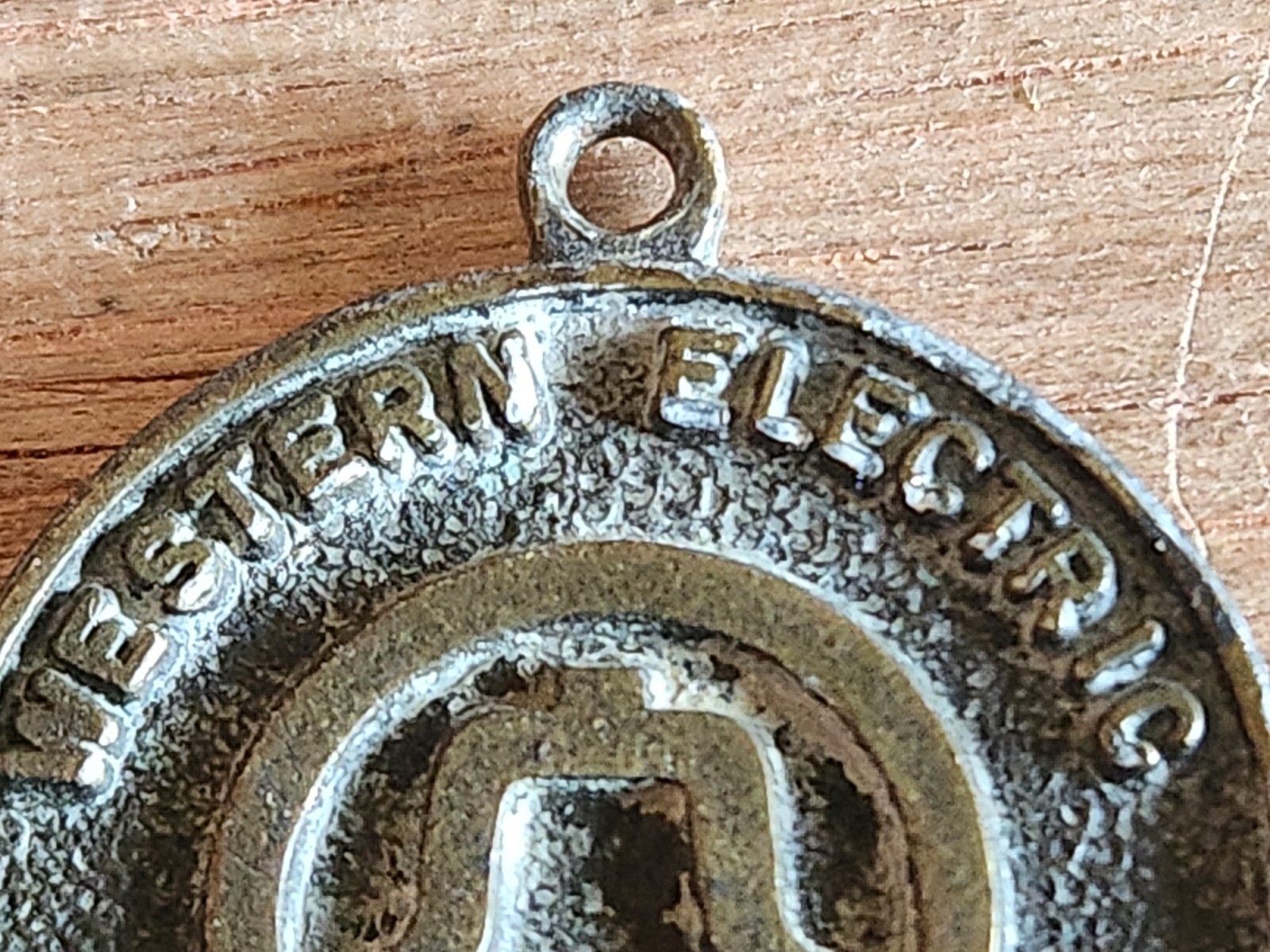 Western Electric Installation Medal FOB Pendant Employee Award Rough Vintage