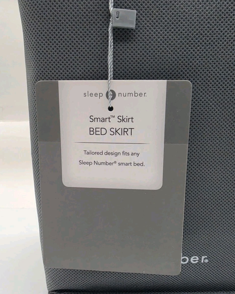 NWT Sleep Number Smart Skirt Bed Skirt KING Nickel (Grey) 14.5" Drop - 425585