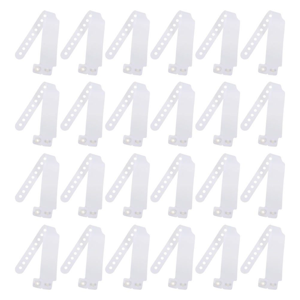 100 Pcs Medical Patient Identification Bands Disposable PVC Wristbands