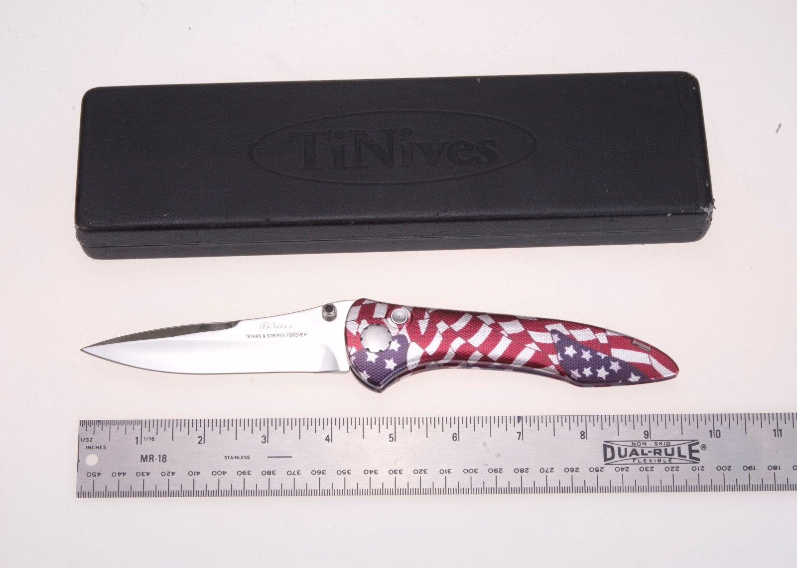 Vintage USA TiNives Stars and Stripes Knife CNC Tolerance