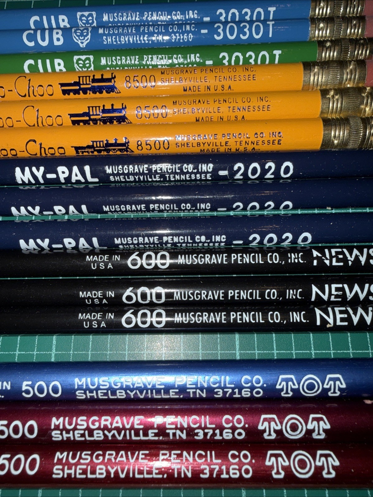 Musgrave Pencil Co - VTG Collectors Lot Of 12 Series Of 3, 36 Pencils Total!