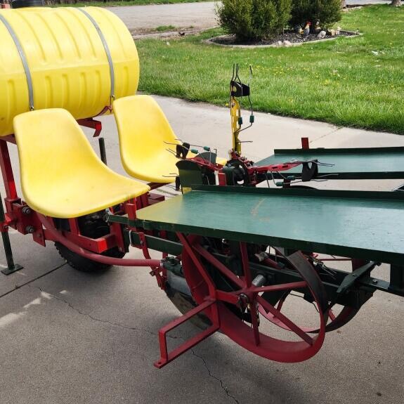Mechanical Transplanter - One Row Farm/Garden Plant Transplanter, Two Seat