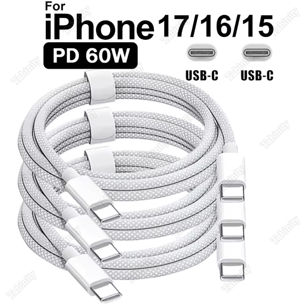For iPhone Air 16 17 15 Pro USB-C to Type C Cable Fast Charger Charging Cord Lot