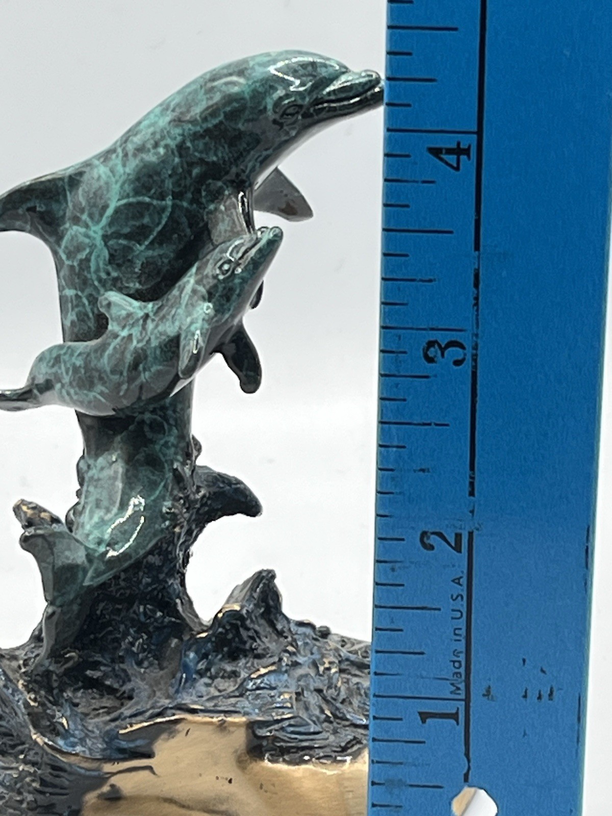 Joseph Francis Quillan "Babies Breath" Bronze Dolphin Sculpture Signed Ltd Ed