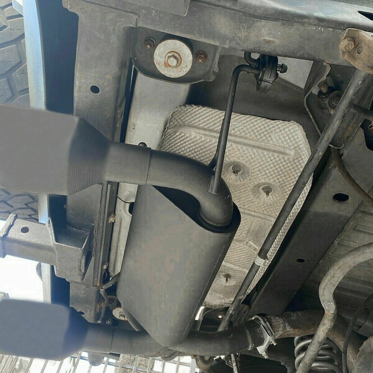 For 07-17 Jeep Wrangler JK 2/4DR Matte Black Dual CatBack Exhaust Muffler System