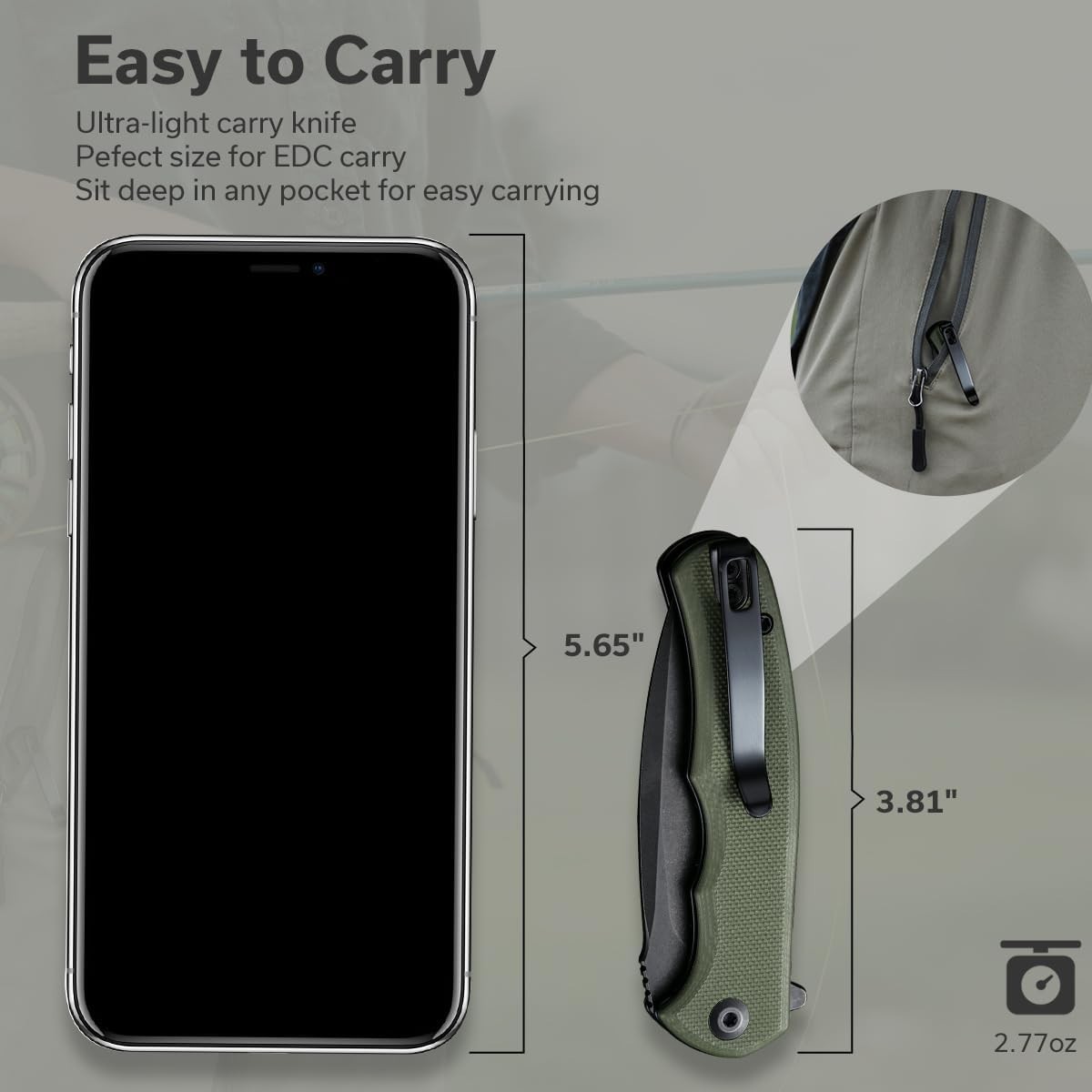 CIVIVI Mini Praxis D2 Folding Knife G10 EDC Camping