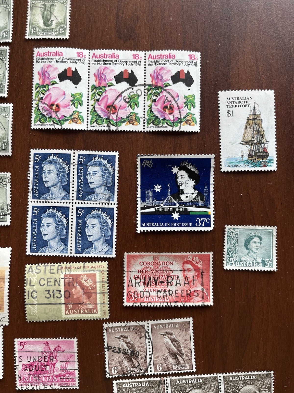 AUSTRALIA Vintage Stamp LOT of 50 Stamps Used