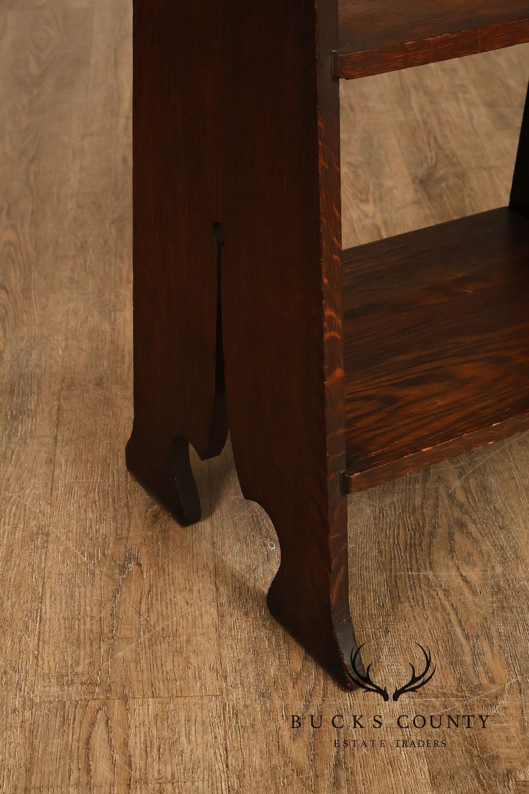 Antique Grand Rapids Arts And Crafts Mission Oak Magazine Stand