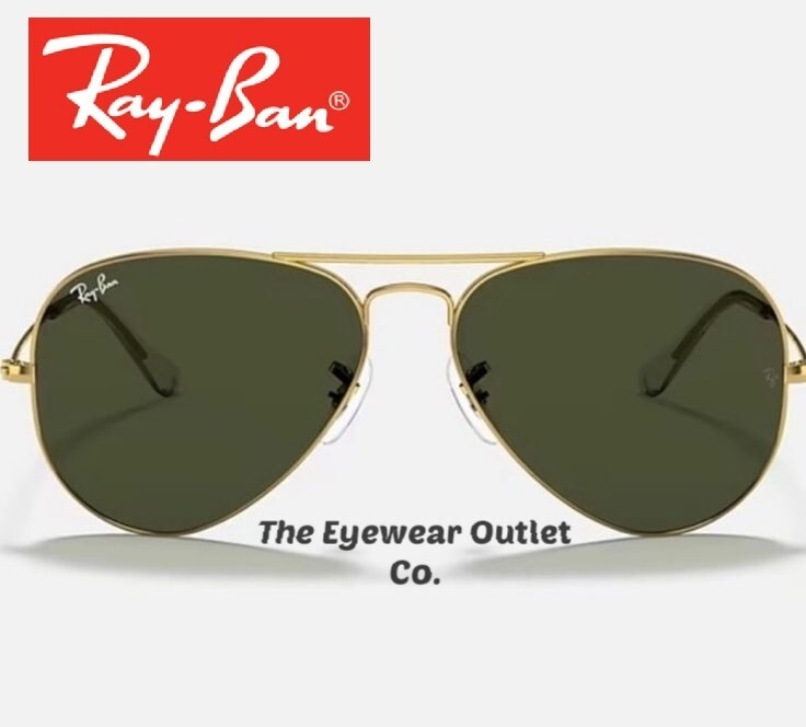 Store Display Rayban Classic Green G15 Lens  Aviator RB3025 58 /62 Men Women