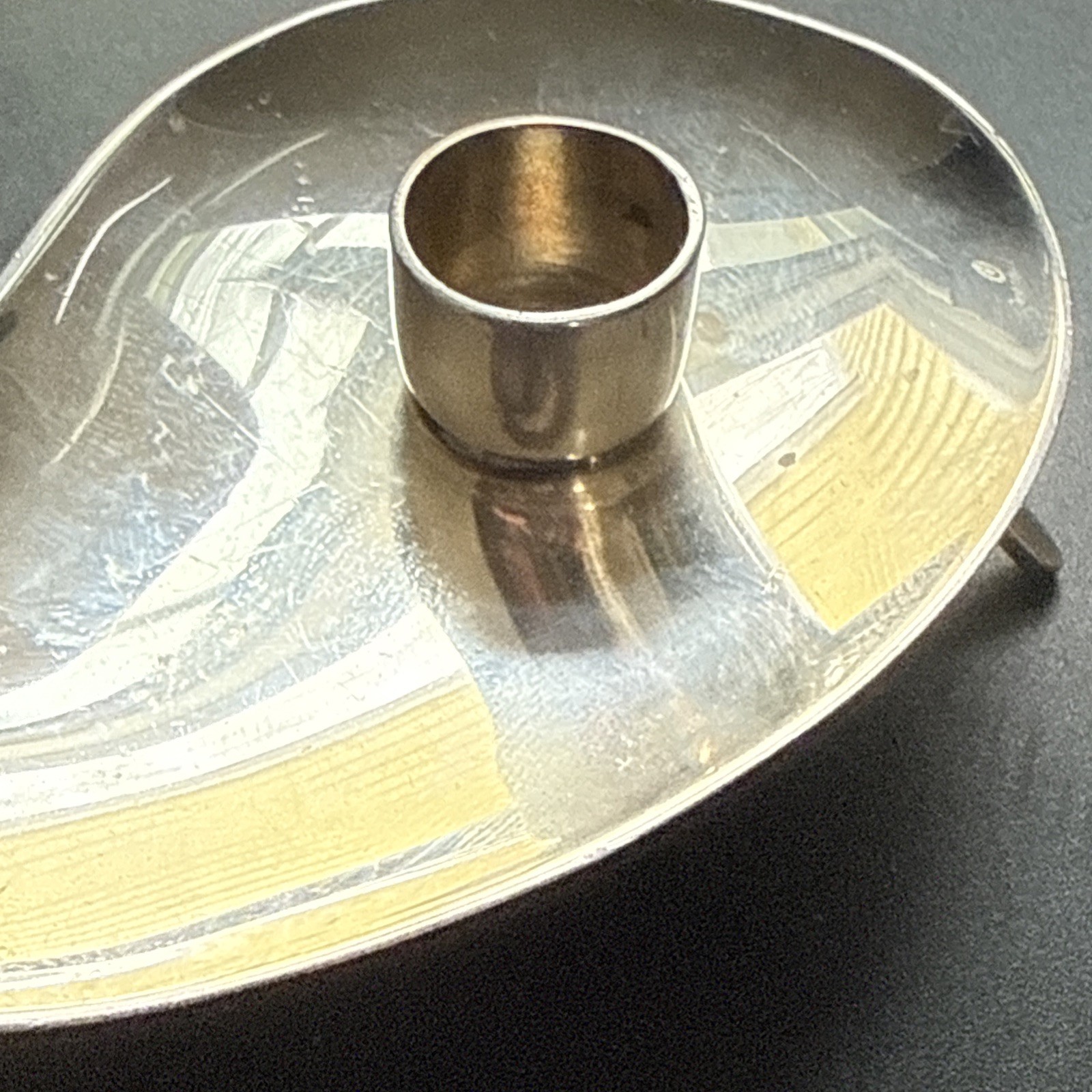 Mid Century Modern Sterling Silver Denmark Hugo Grun Candlestick Holders Pair