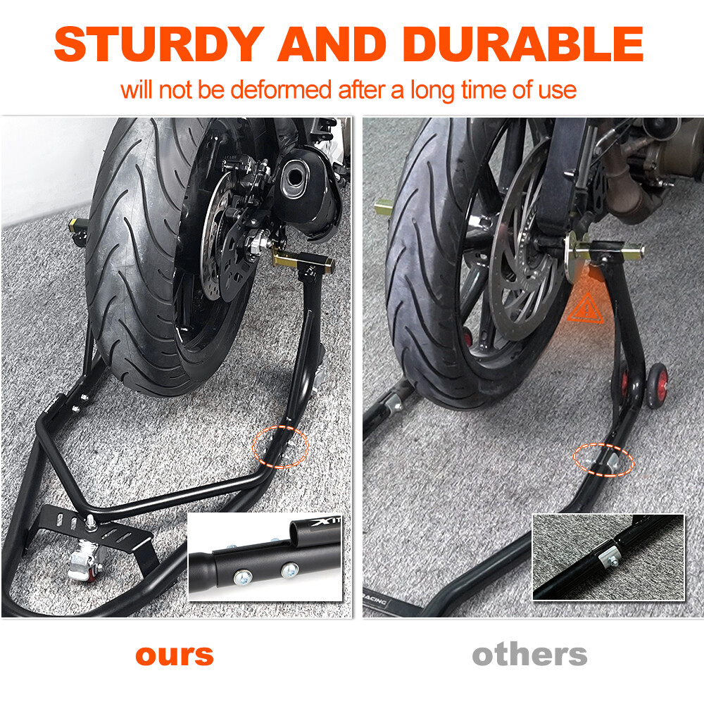 Motorcycle Bike Stand Rear Wheel Lift Adjustable Swingarm Forklift Paddock Stand