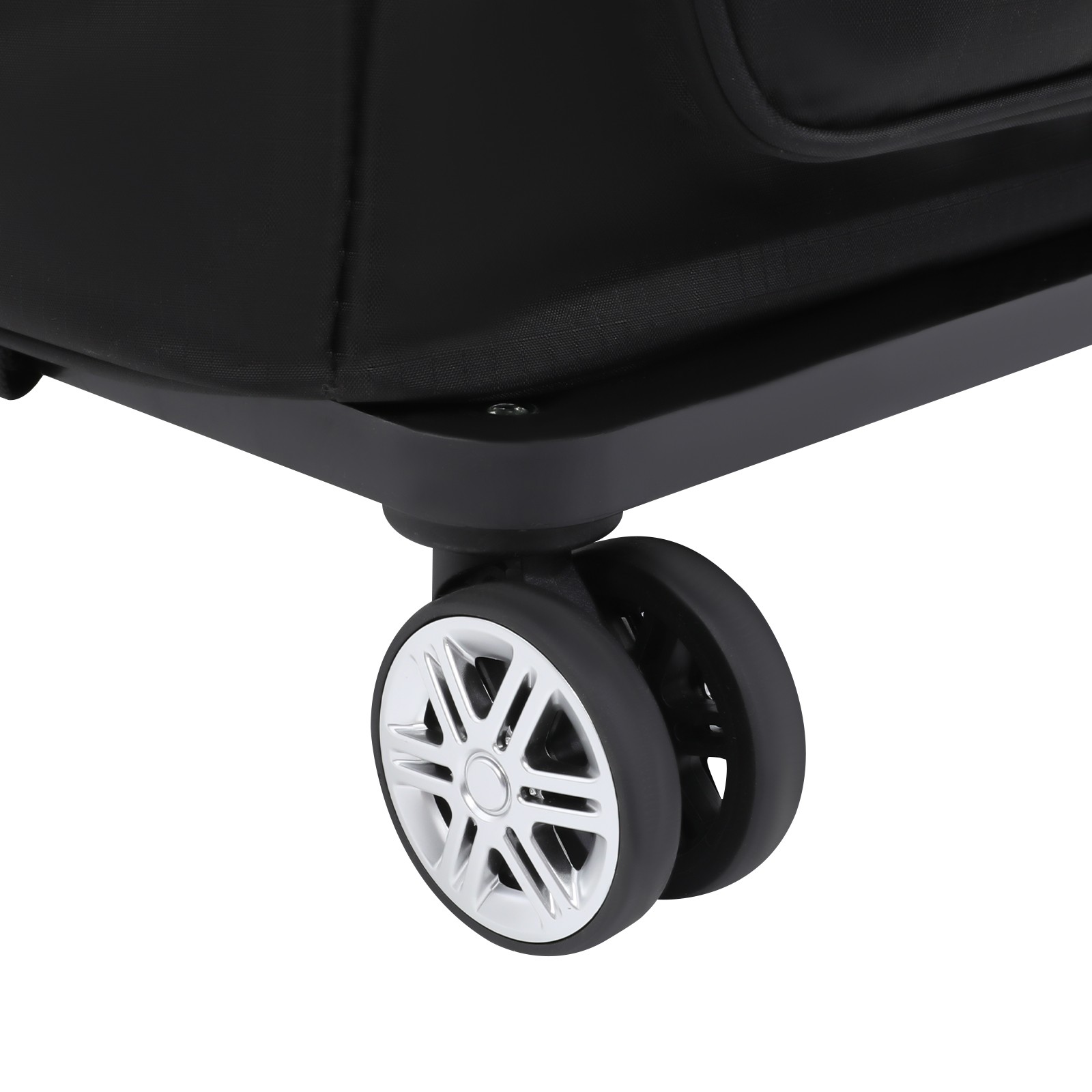 2 In 1 Shopping Cart With Wheels Grocery Cart Black Portable Utility Dolly Cart