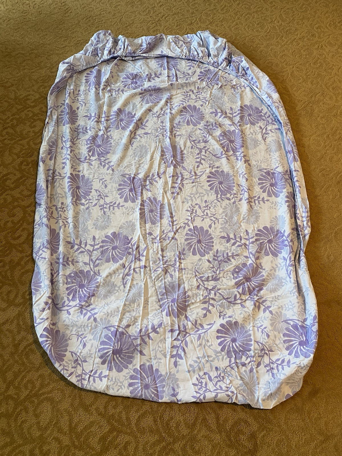 Vtg Tinker Bell Twin Sheet Set Lavender Purple Flat And Fitted With Pillowcase