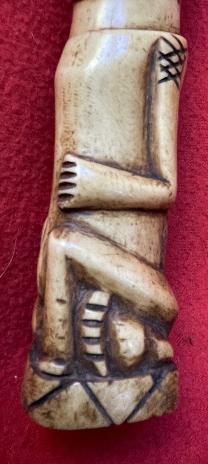 Warega Tribe Powerful Carved Leg Bone Elder Spirit Fetish ~ Congo ~ Africa