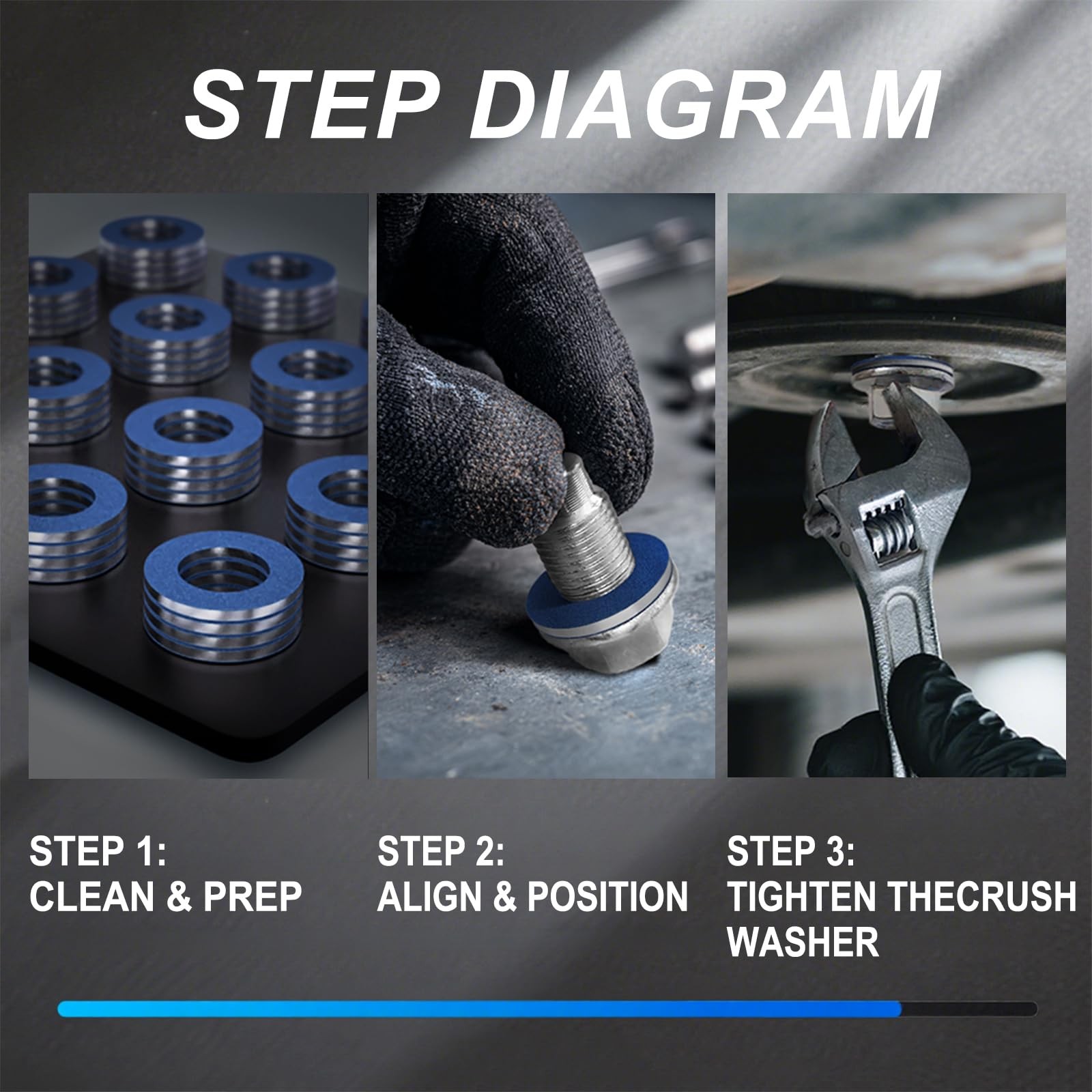 24PCS Oil Drain Plug Gasket Washer, M12 Aluminum Crush Washer for Oil Pan Dra...