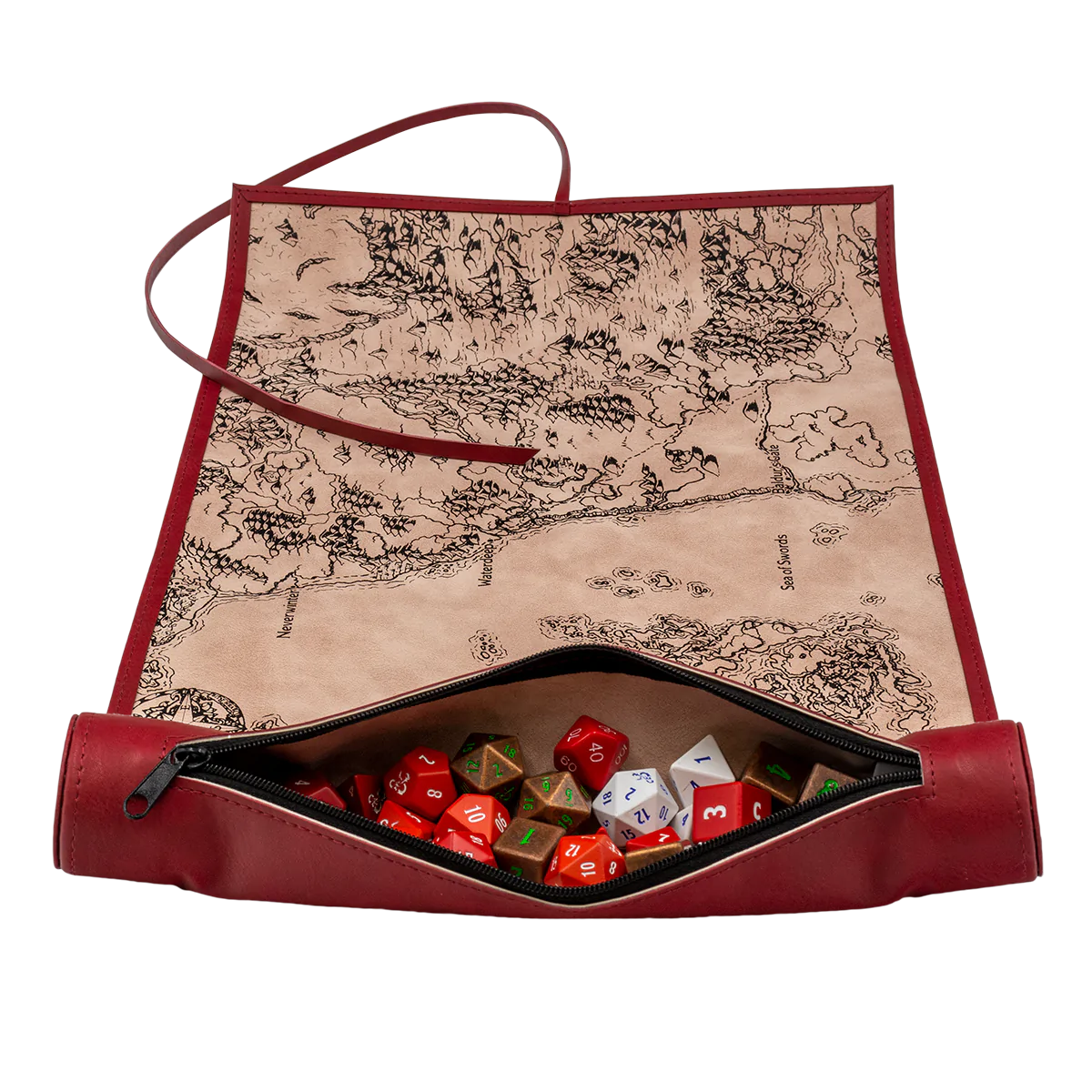 Sword Coast Dice Scroll Map premium dice storage holder