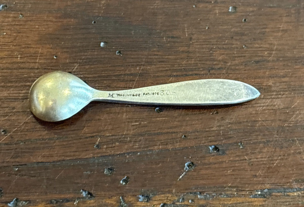 Vintage Tiffany & Co. 925 Sterling Silver Salt Cellar Spoon
