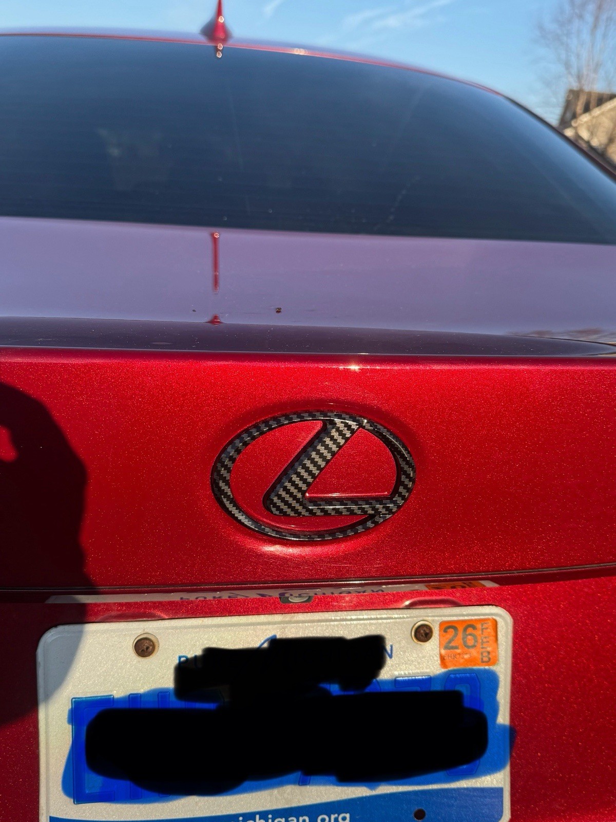 Gloss Black Emblem Badge Logo Fits 2014-19 Lexus IS250 IS350 IS300 IS200T GS350