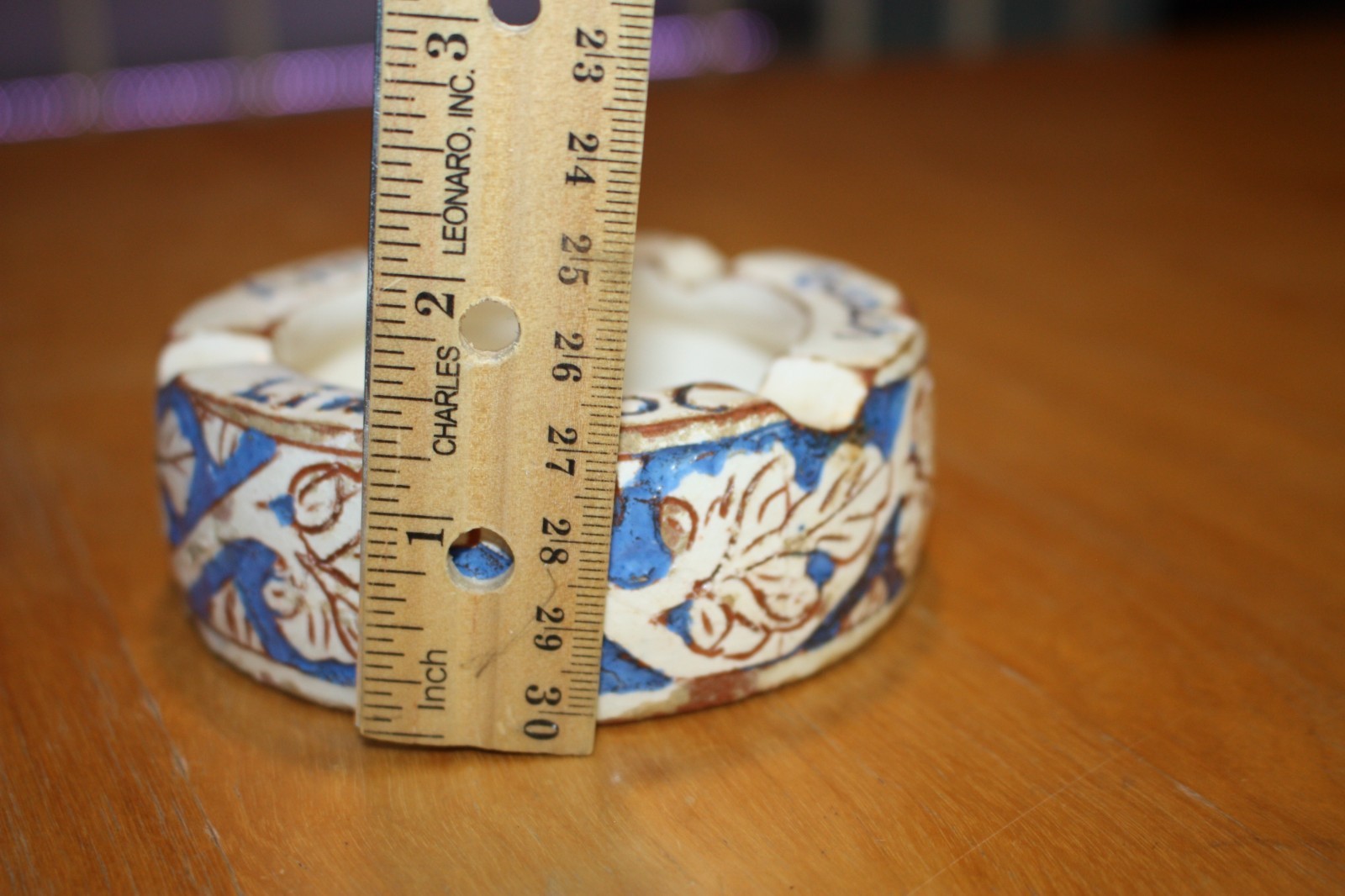 Handmade Ceramic Souvenir Ashtray Apollonia Beach Limassol Blue Lapithos Islands