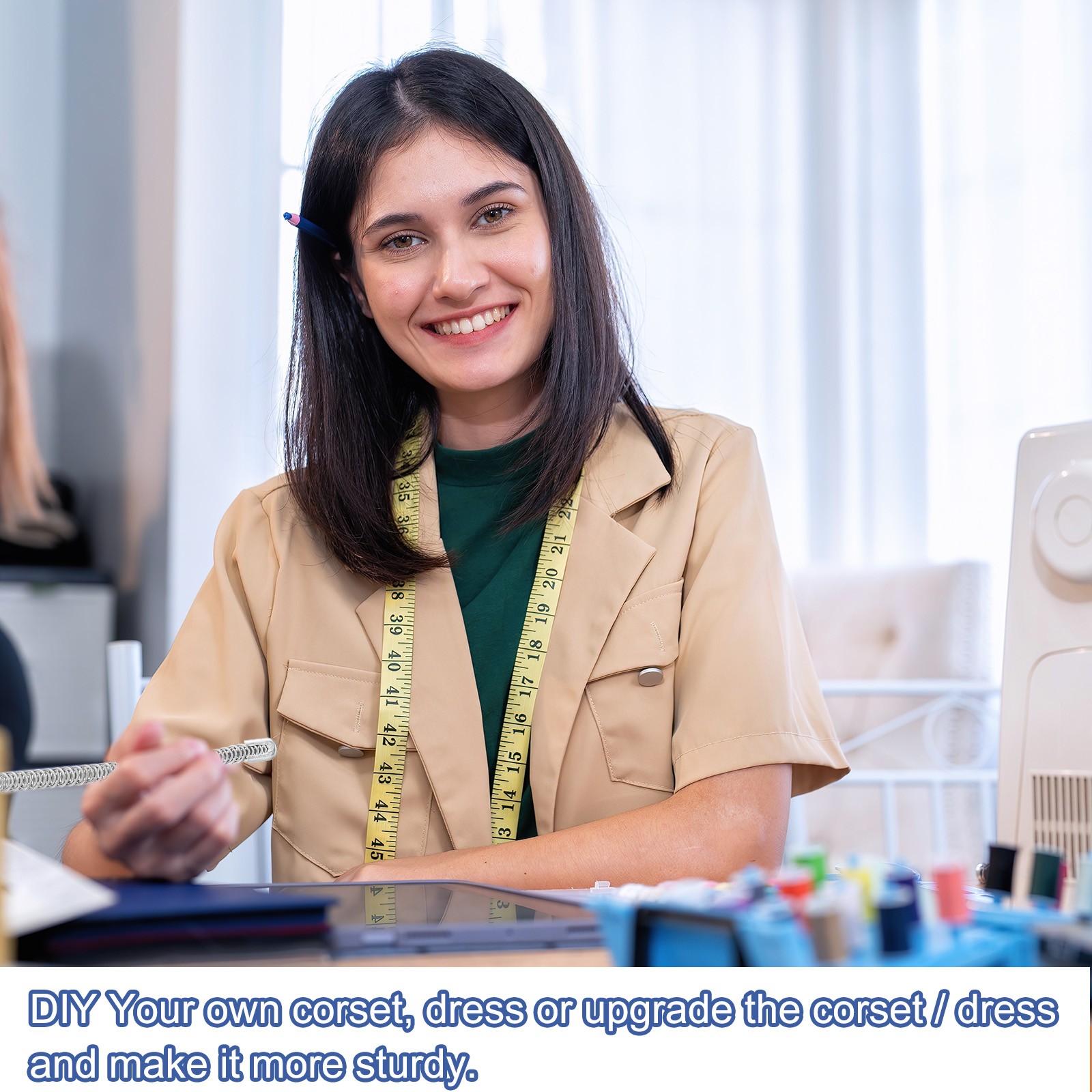 304 Stainless Spiral Steel Boning 33 Feet for Corset Making