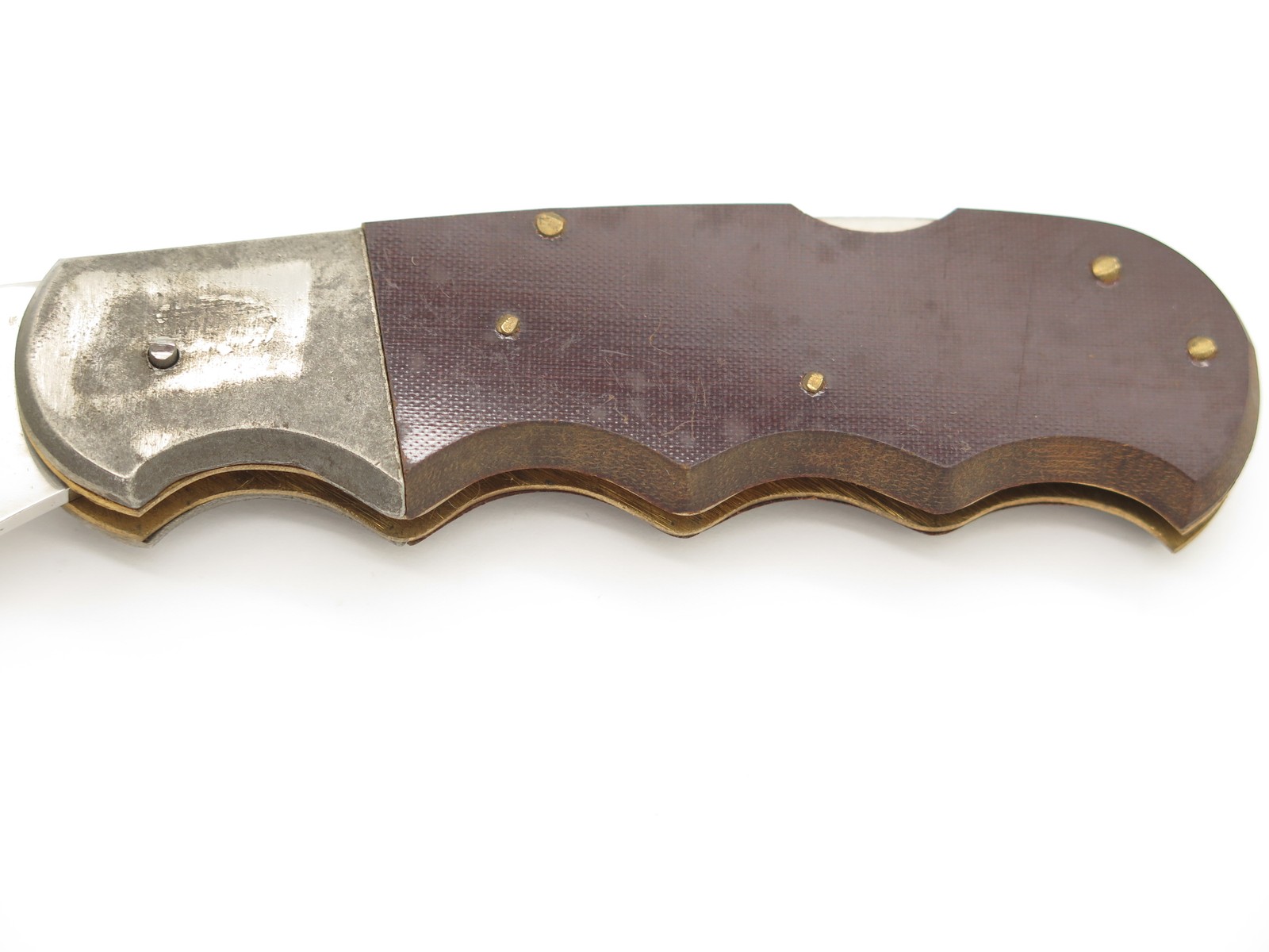 Vtg '70s Rhino Magnum Imai Seki Japan Folding Hunter Lockback Knife Unfinished#8