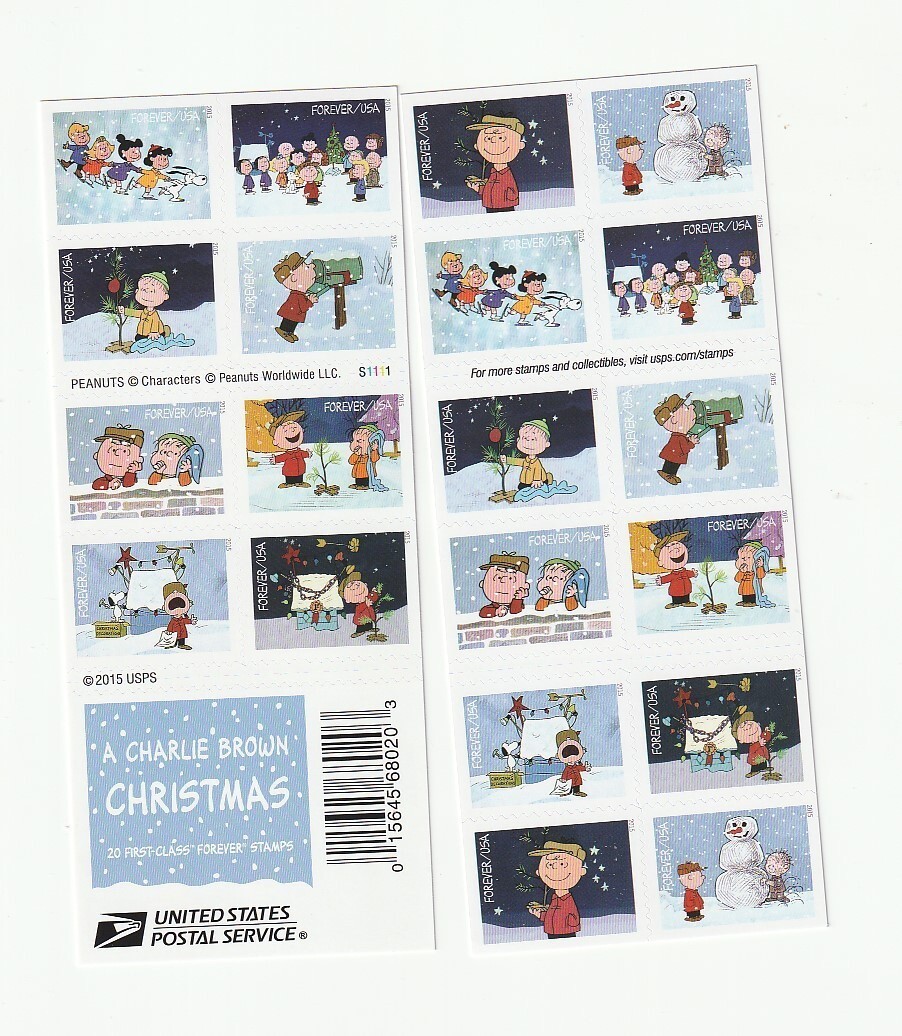 FIRST CLASS LETTER STAMPS A CHARLIE BROWN CHRISTMAS 78¢ 1 BOOKLET  Collectible