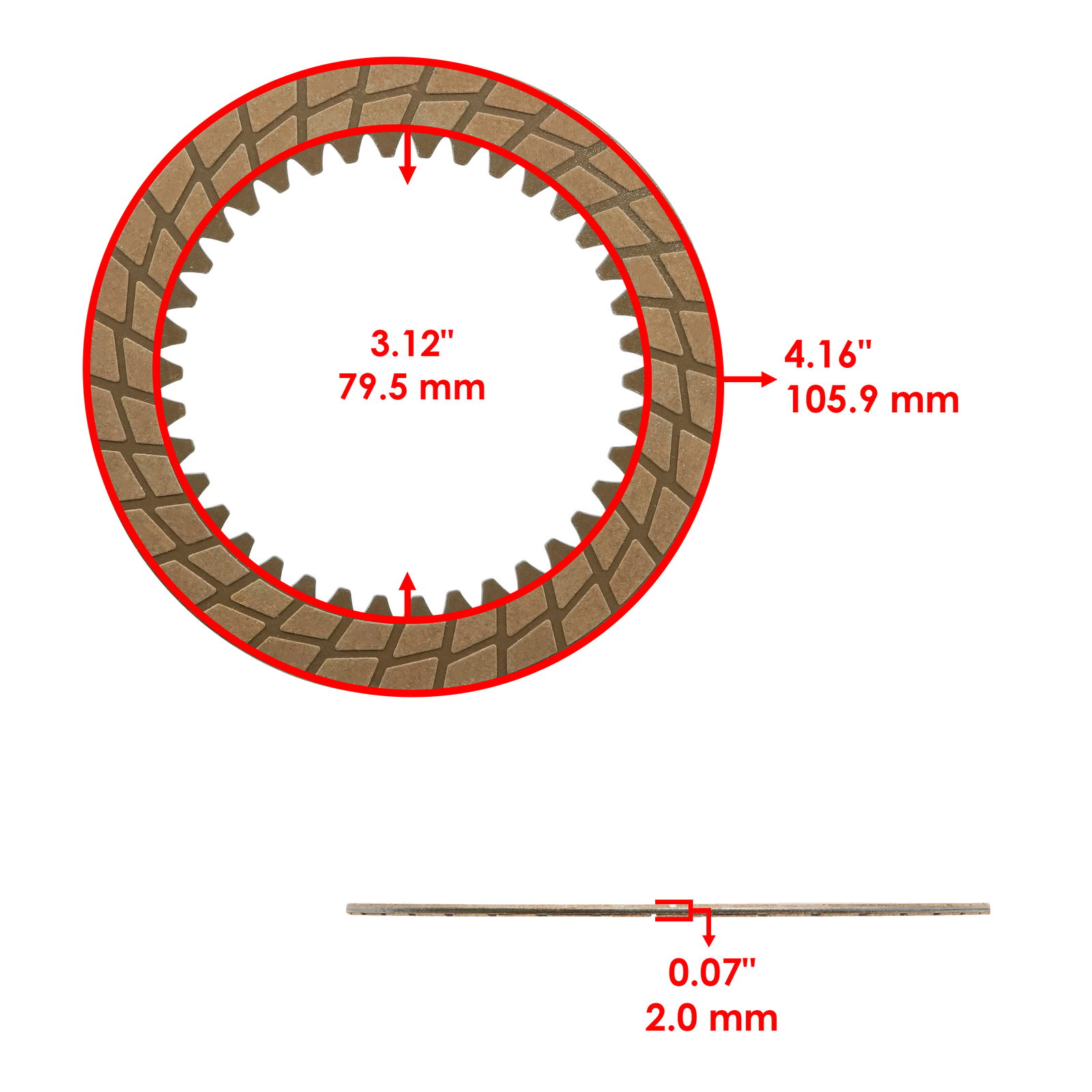 Clutch Friction Plates Kit For Honda Rincon 650 TRX650FA TRX650FGA 2003 - 2005