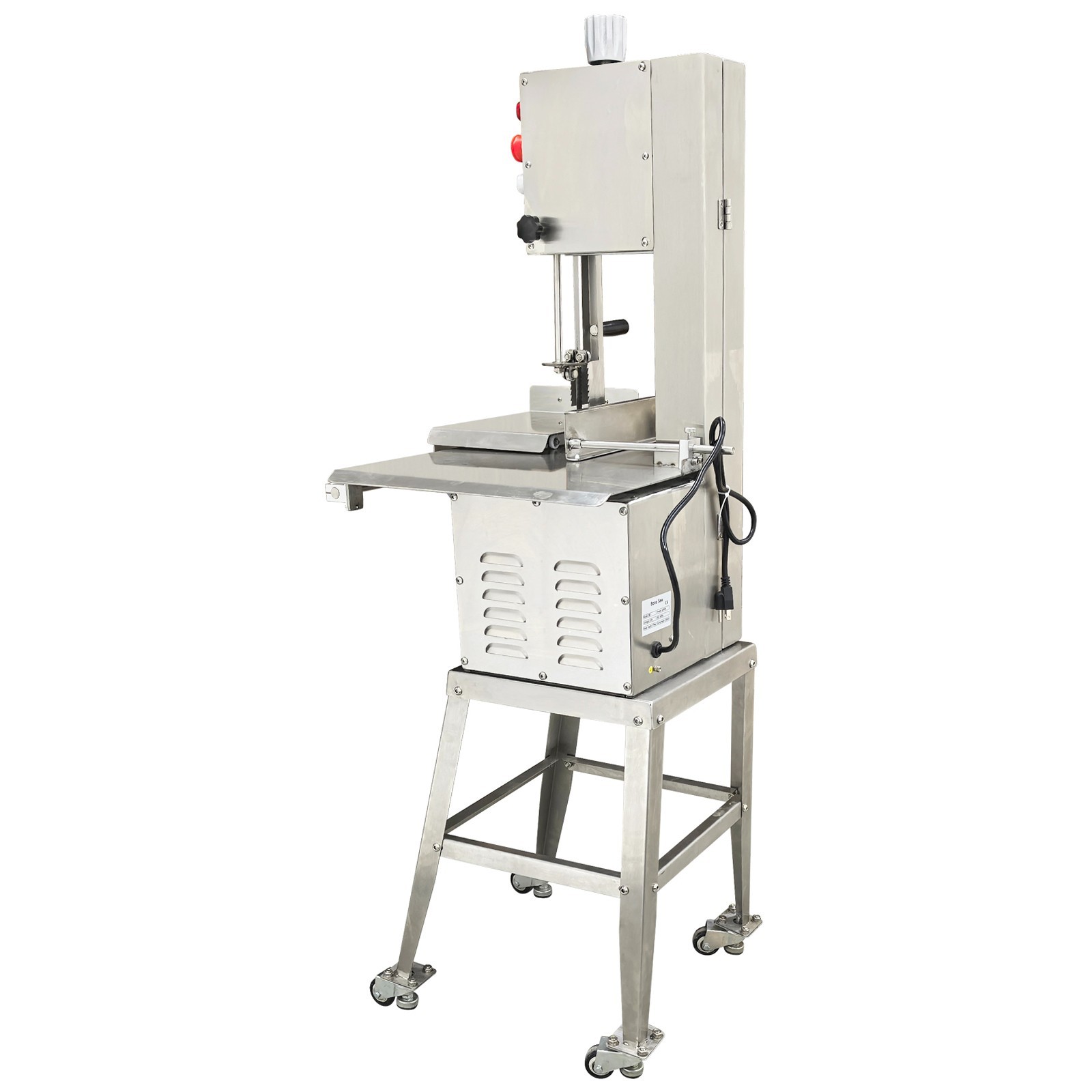 Electric Bone Saw Commercial Frozen Meat Cutter Stainless Steel Band Saw 110V