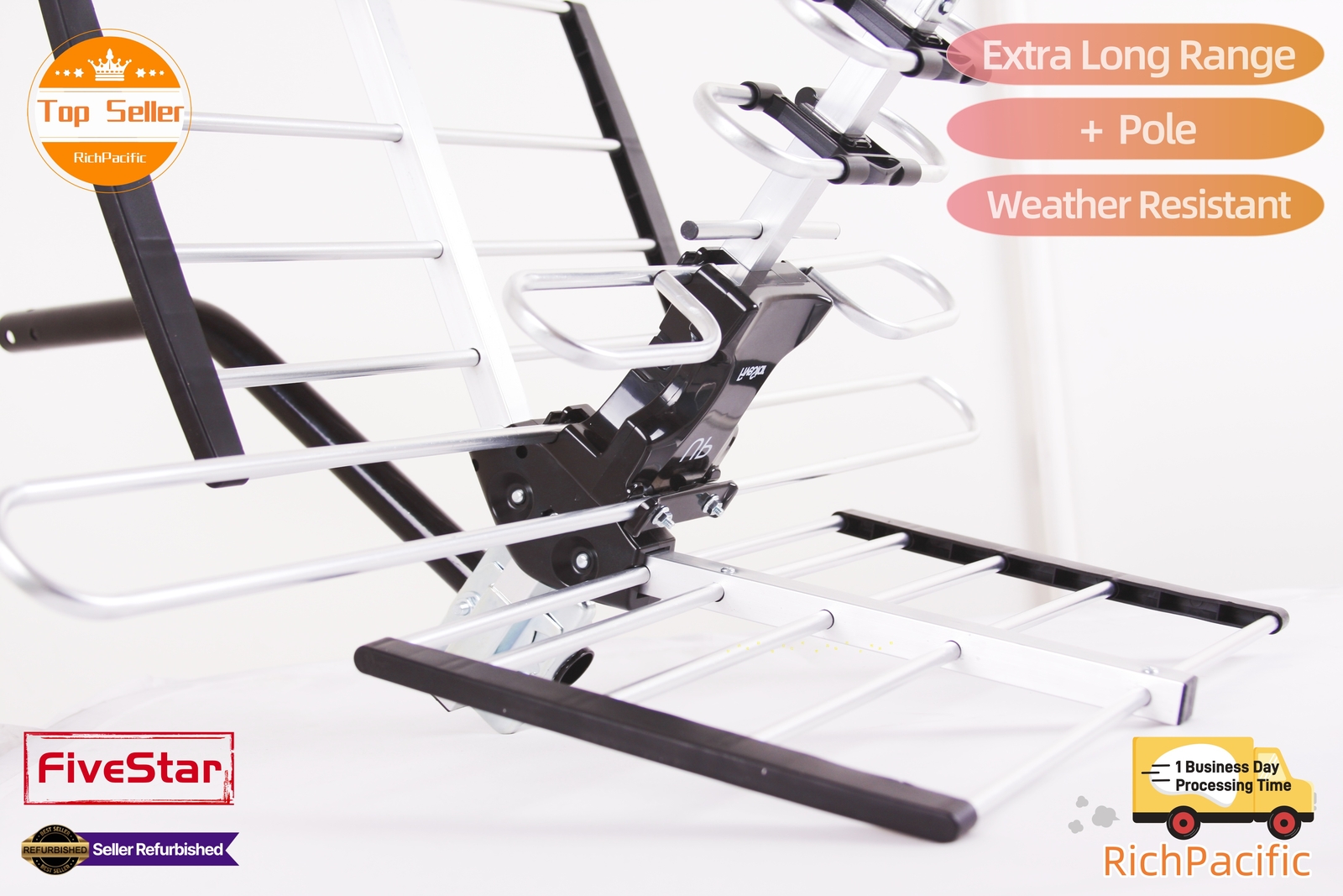 Newly upgraded VHF UHF 4K HDTV Antenna Outdoor 300 Miles Mounting Kit Included