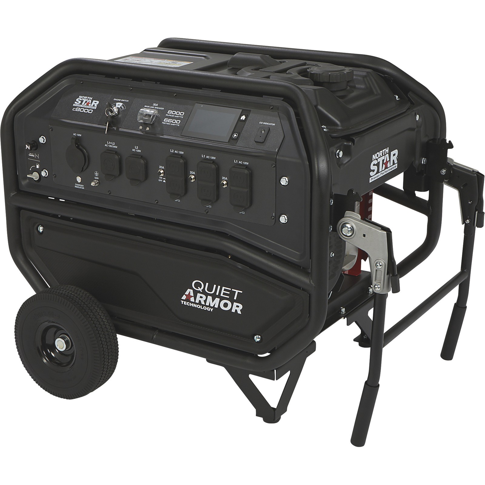 NorthStar Quiet Armor Commercial-Grade Portable Generator, Honda GX390 OHV