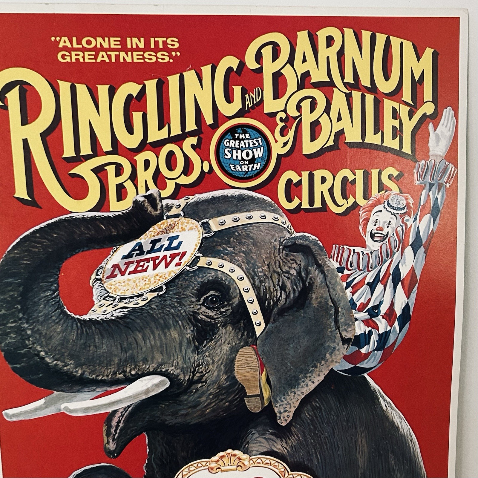 Vtg 1975 Ringling Bros Barnum & Bailey Circus Poster Portland Maine 200 Years
