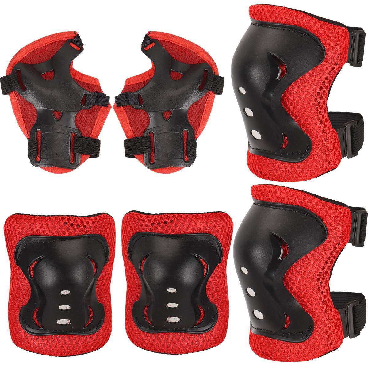 6Pcs Kids Hand Knee Wrist Guard Elbow Pads Set for Scooter Skateboard Protector