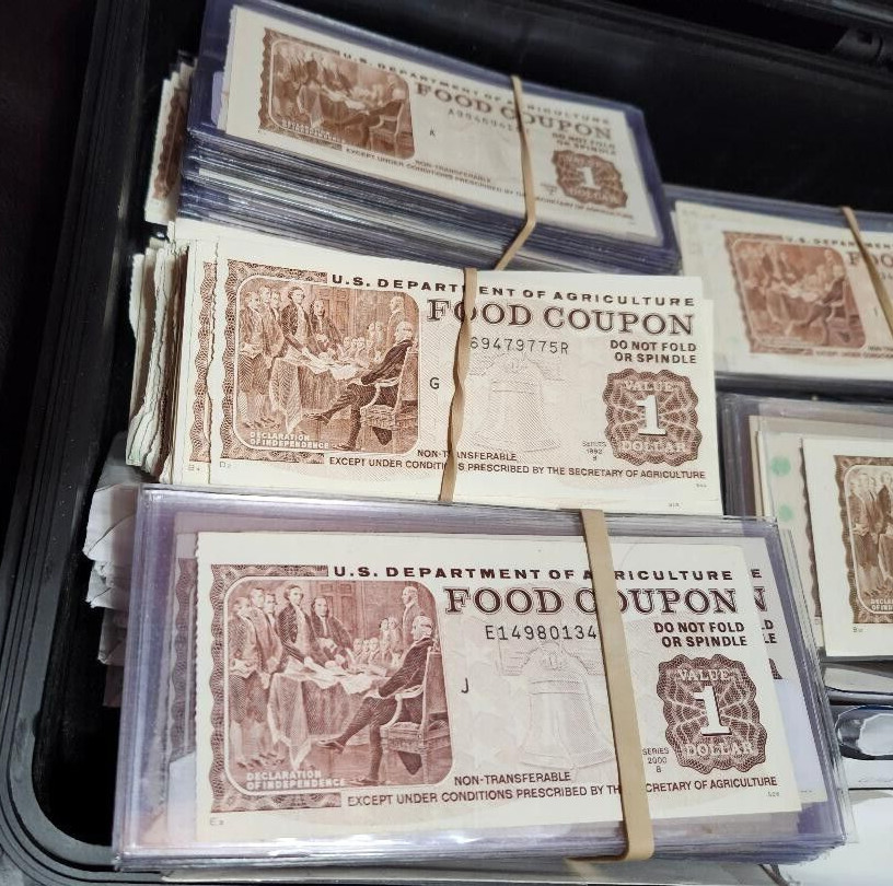 FOOD STAMP COUPON one $1.00 scrip token USDA dept of AGRICULTURE scrip token