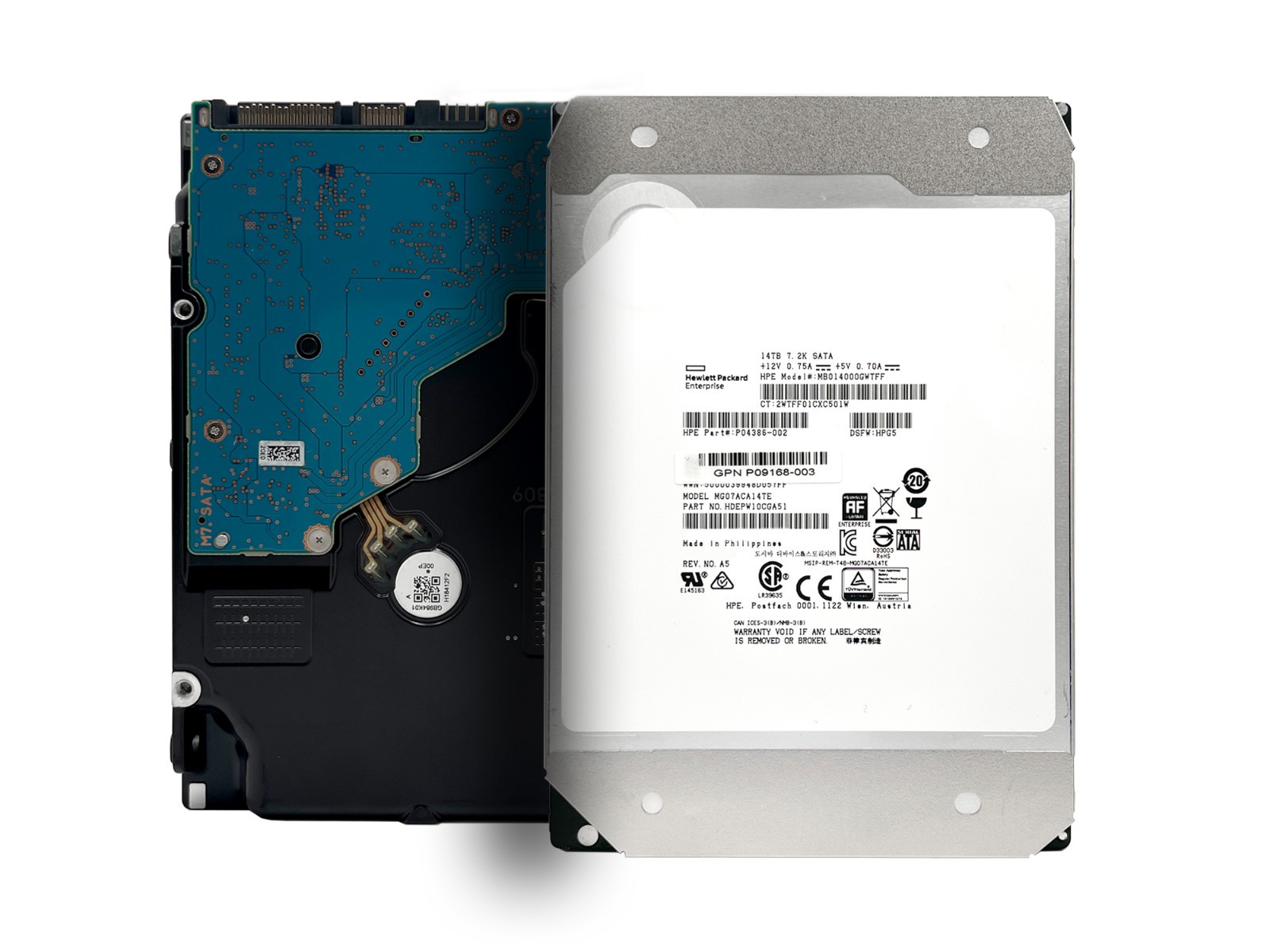 Toshiba 14TB MG07ACA14TE 256MB 7200RPM SATA 6.0Gb/s 3.5" Internal Enterprise HDD