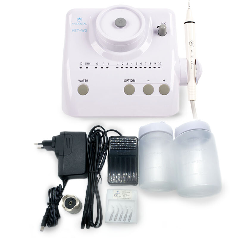 FDA Dental Scaler Ultrasonic Scaler Piezo for Cavitron EMS+Handpiece+2Bottles