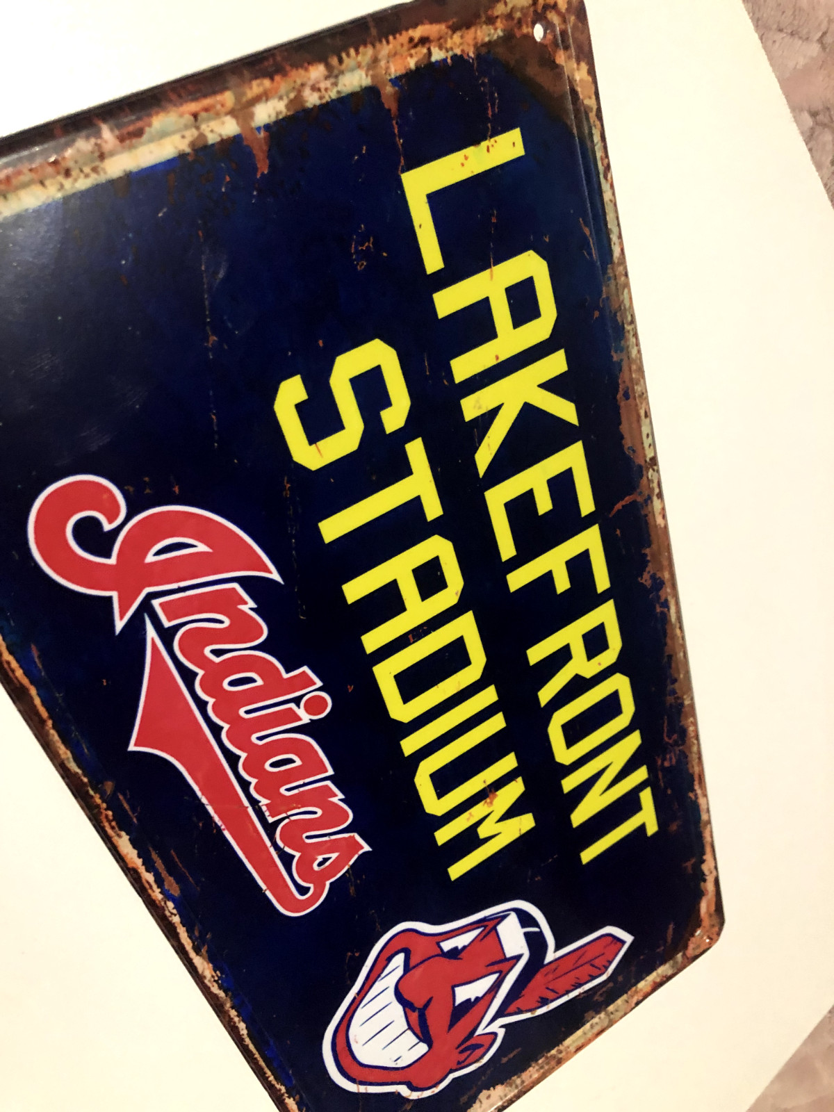 Metal sign Cleveland Indians vintage Cleveland Indians home stadium street sign