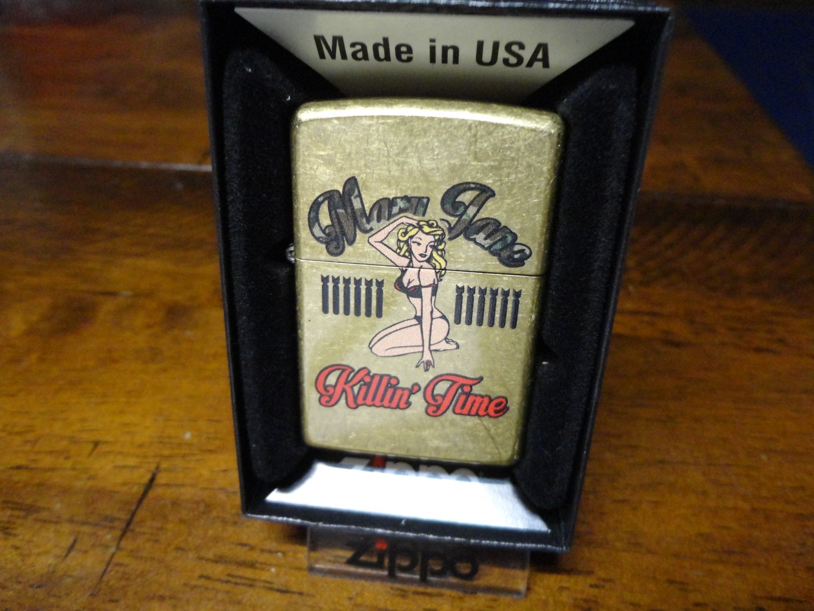 MARY JANE KILLIN' TIME BLONDE NOSEART PINUP GIRL ZIPPO LIGHTER MINT IN BOX