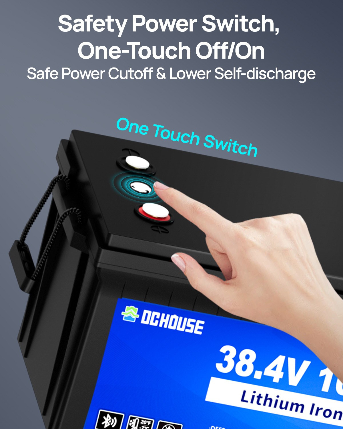 36V 100AH Lithium Golf Cart Battery Bluetooth Trolling Motor RV with 25A Charger