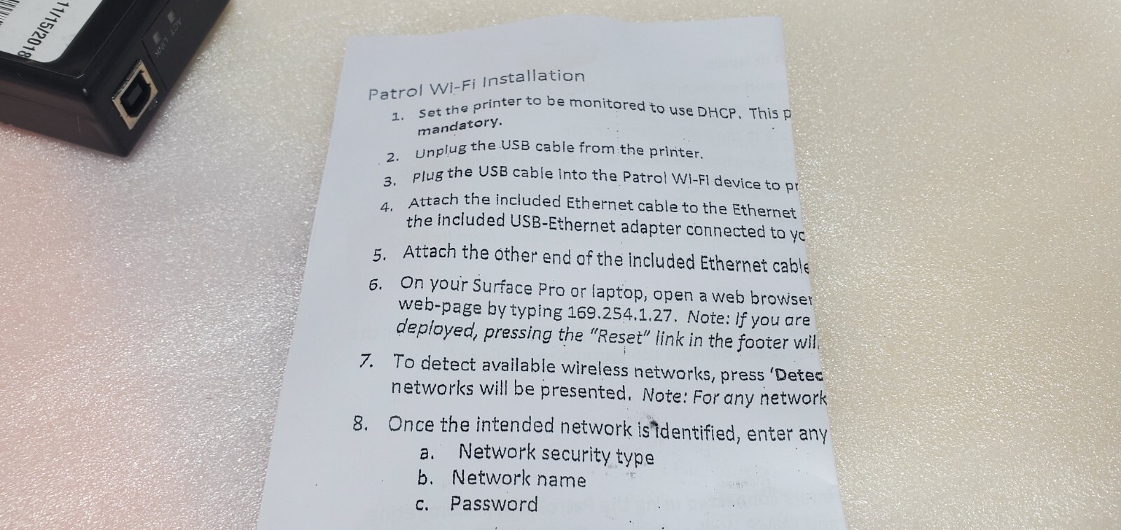 DEX IMAGING WIFI PORTAL PRINTING PRINT COUNTS WIFI KIT FINAL NEW.