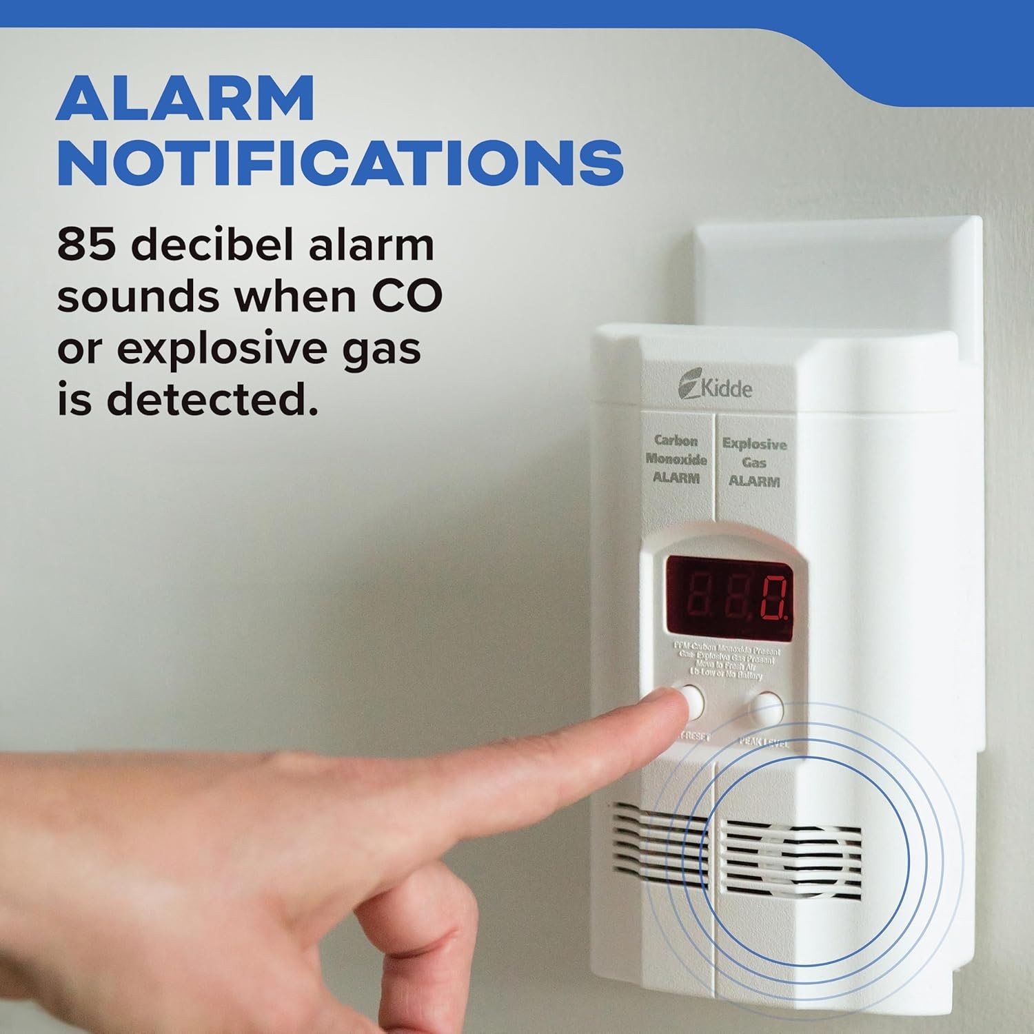 Kidde KN-COEG-3 Explosive Gas Alarm Carbon Monoxide Alarm Detector with Battery