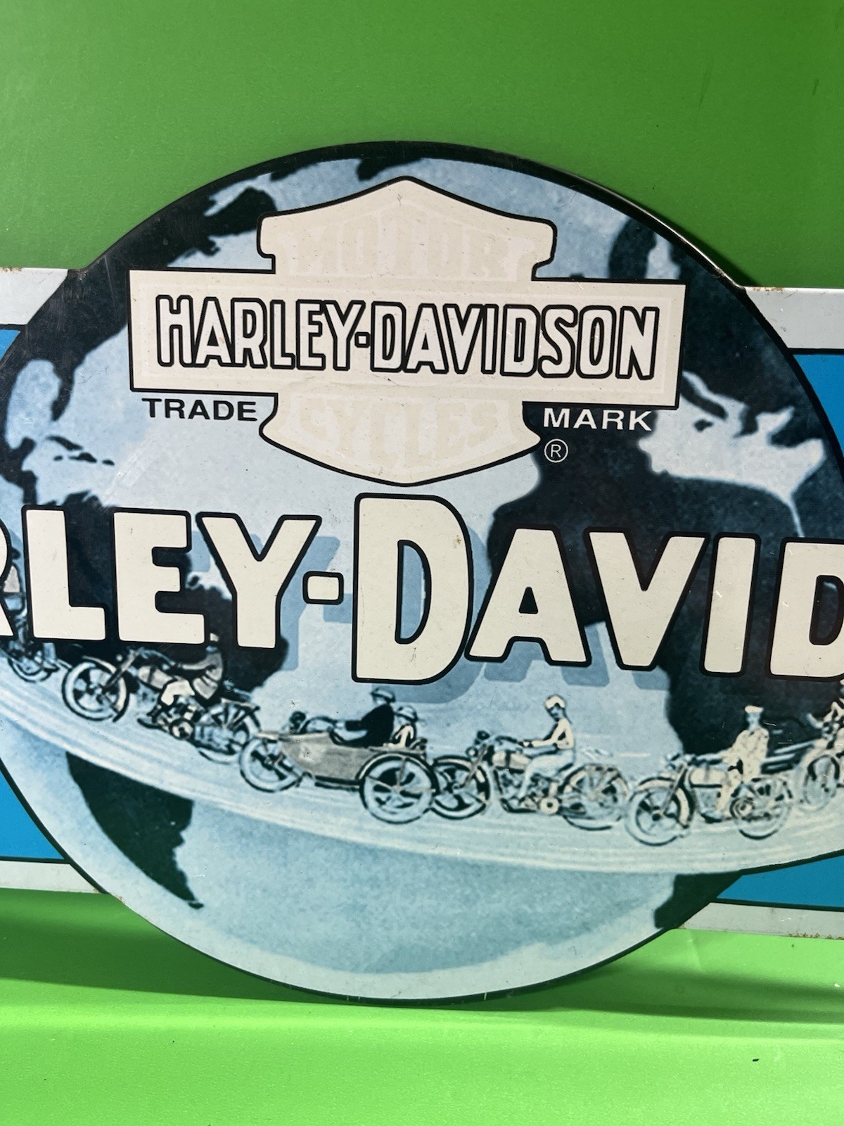 Harley Davidson Metal Display Sign - H-D Globe - Ande Rooney 2005