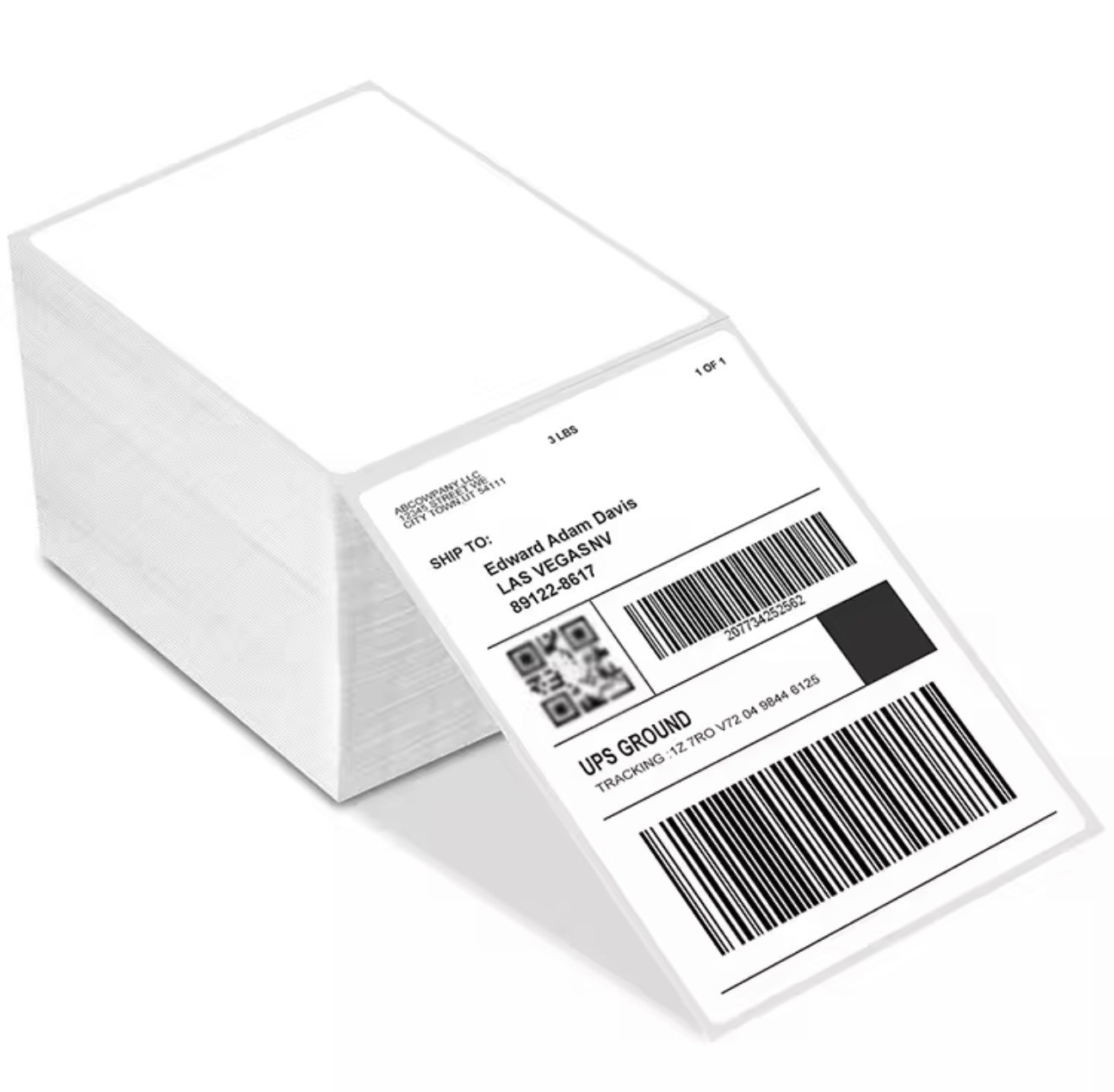 4"x6" Direct Thermal Shipping Labels 1000 sheets for Printers Fanfold