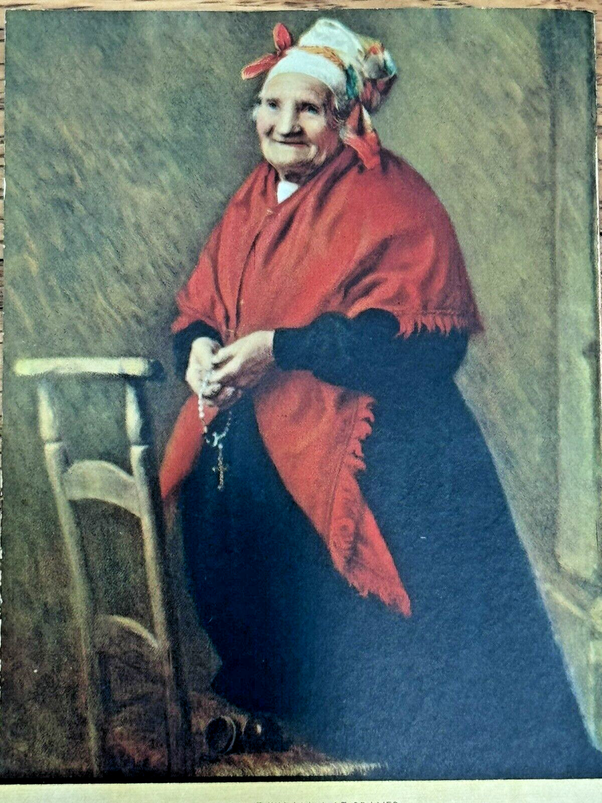 Jacks Manufacturing Co Ad Boiler Equipment Peasant Woman at Prayer B39223 USA