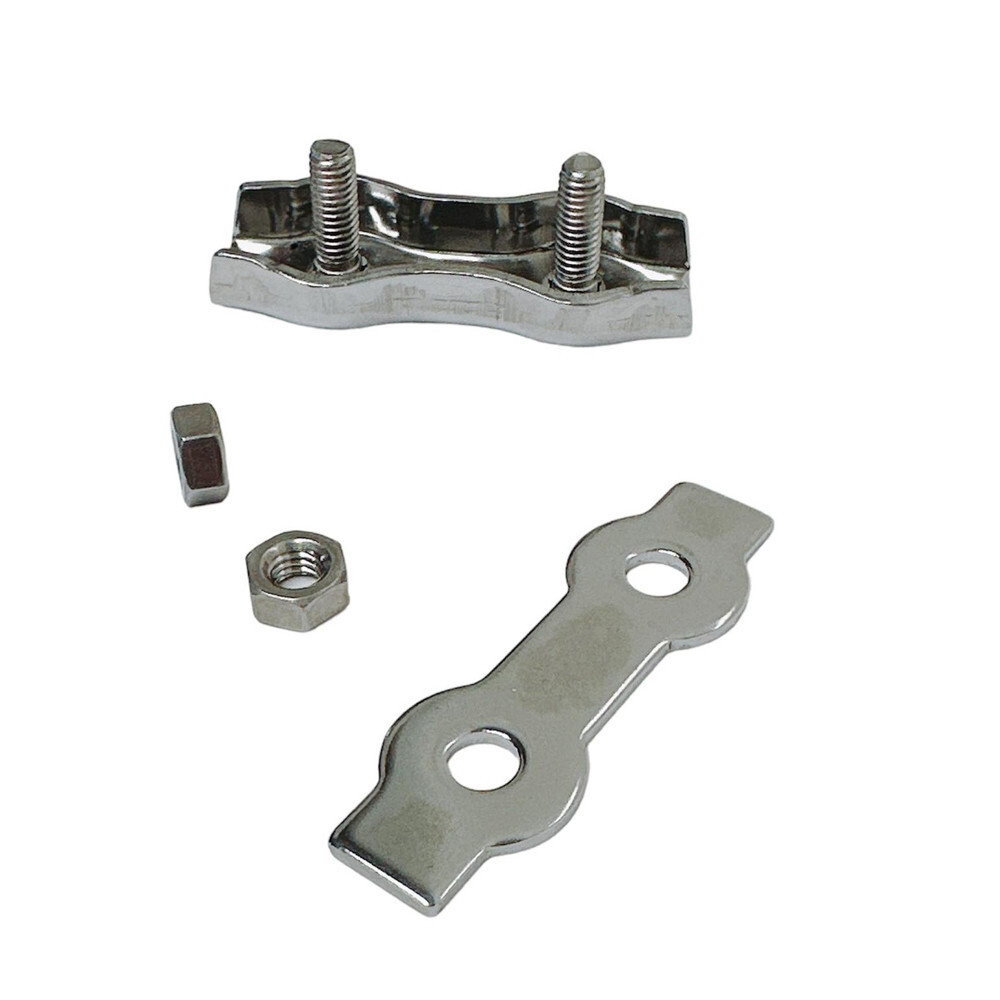 Stainless Steel T304 Duplex Wire Rope Cable Clamp, Double Bolt Wire Cable Clamps