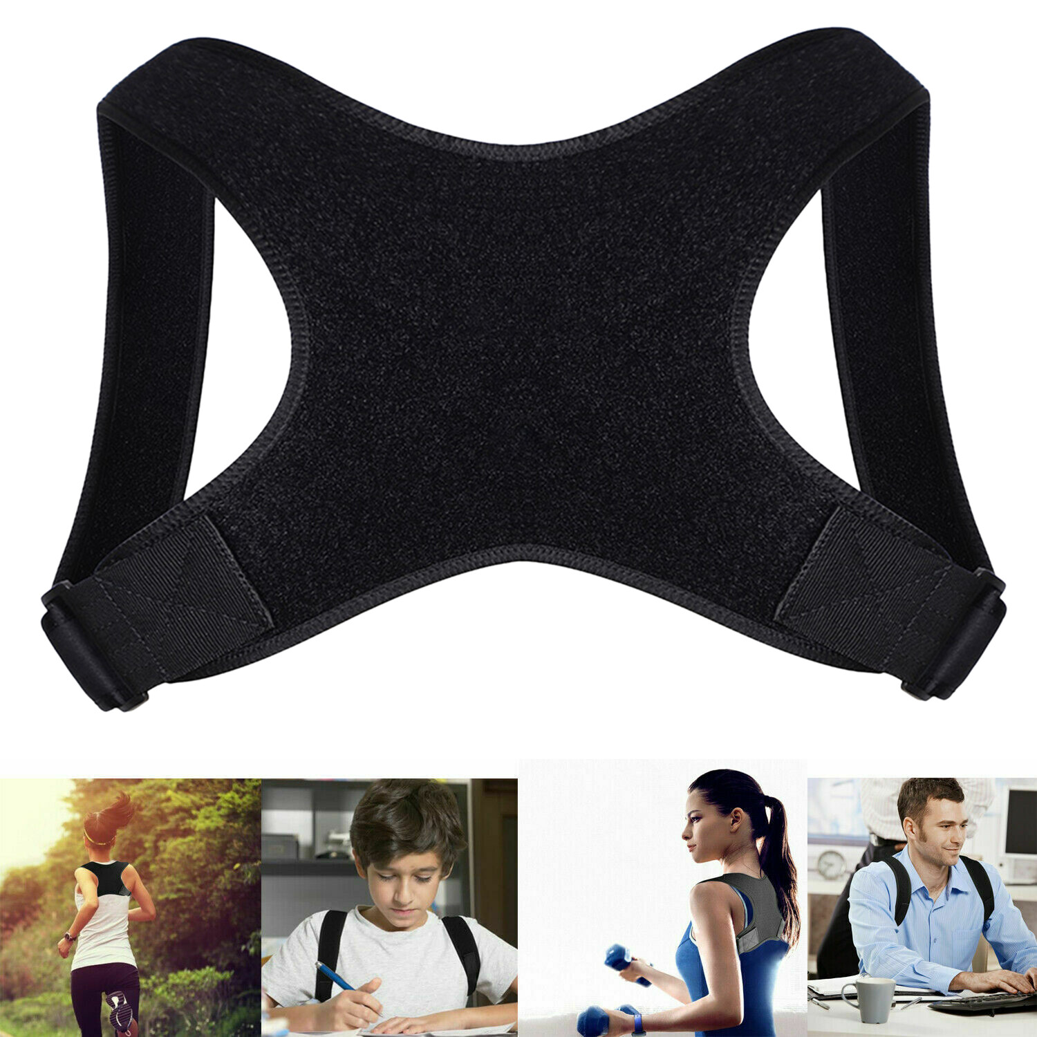 Back Posture Corrector Shoulder Straight Support Brace Belt Therapy Men Women