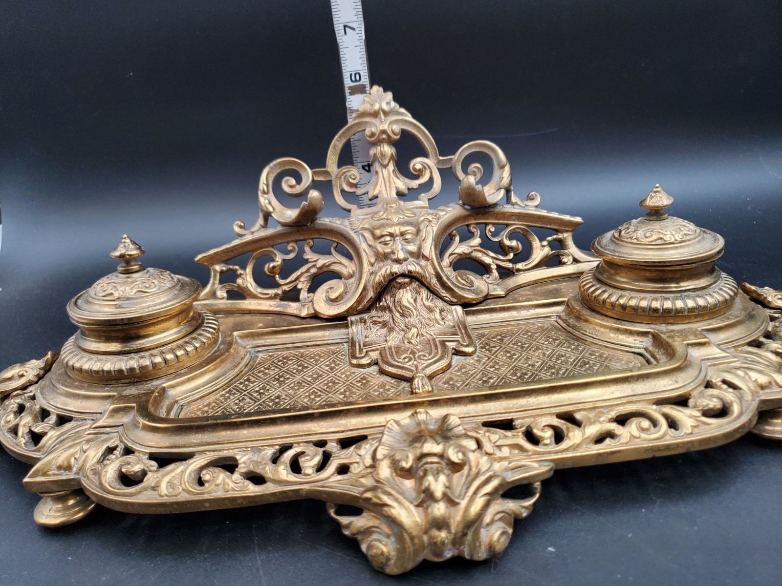 Napoleon III Gilt Bronze Inkwell, 19th Century