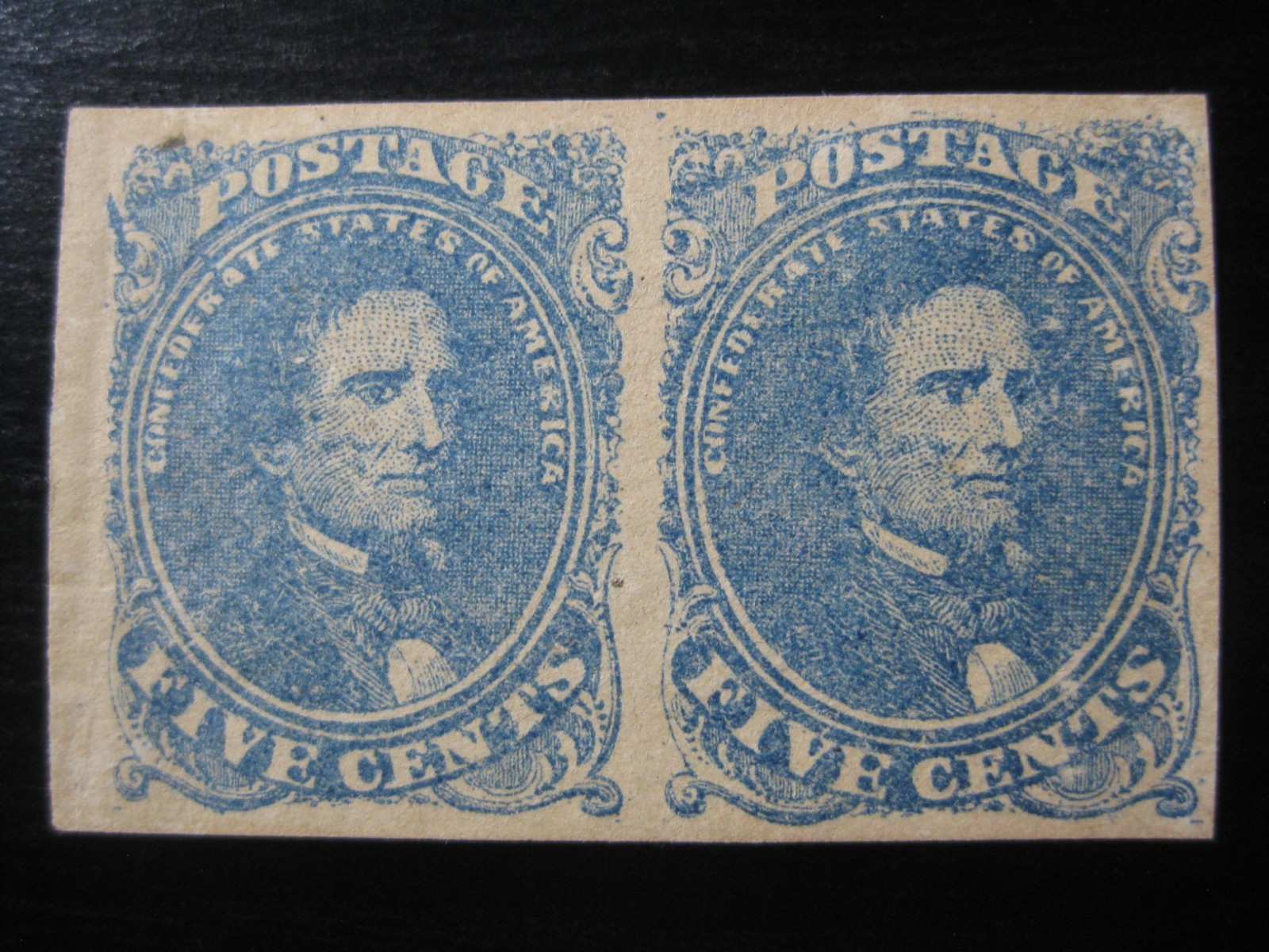CONFEDERATE STATES CSA Sc. #4 scarce mint MNH stamp pair!